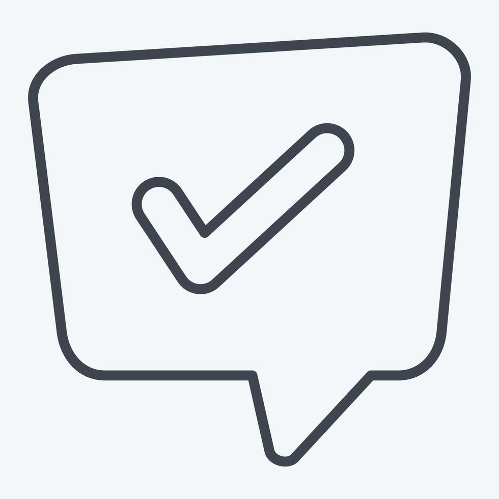 Icon Problem Solving. related to Speech symbol. line style. design editable vector