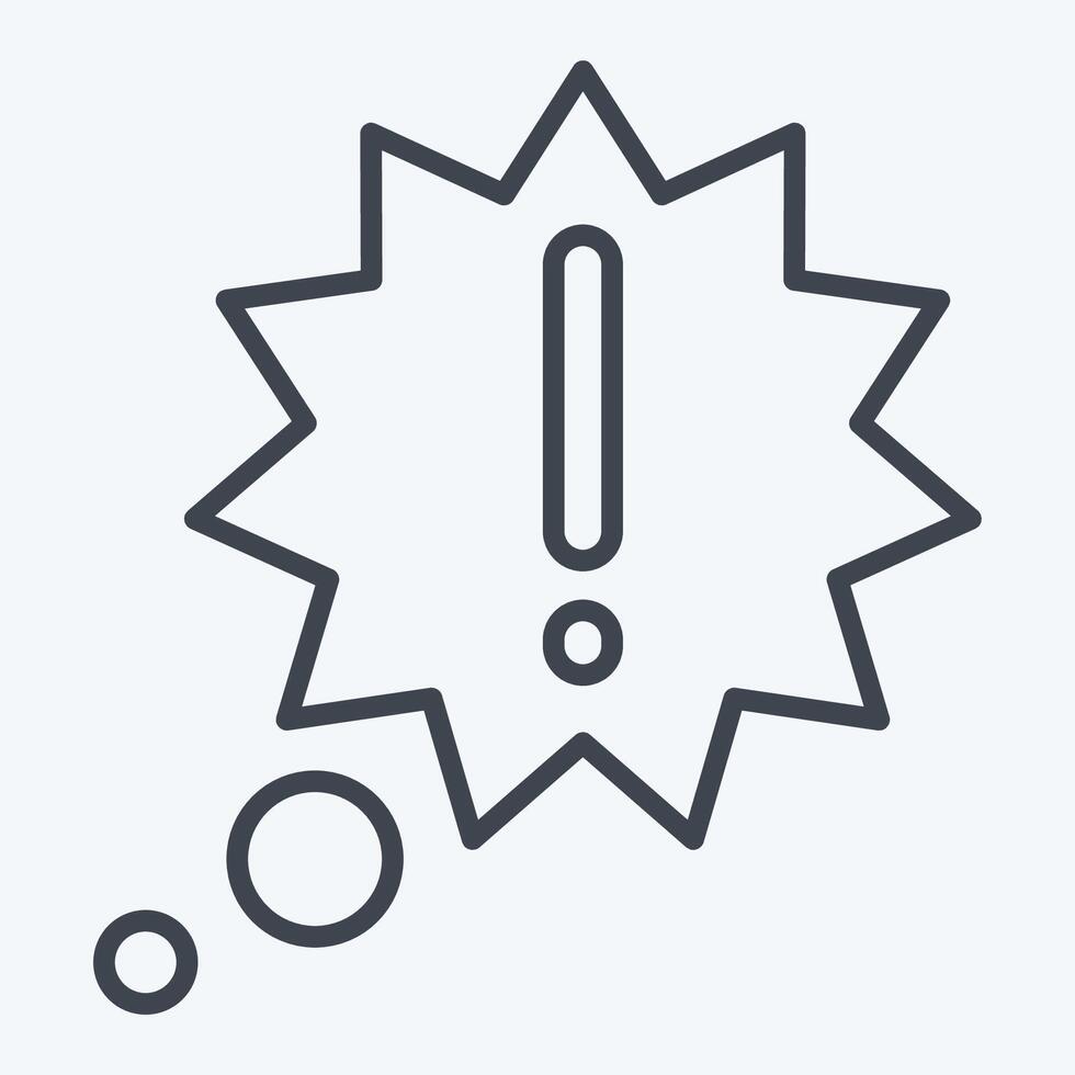 Icon New Idea. related to Speech symbol. line style. design editable vector
