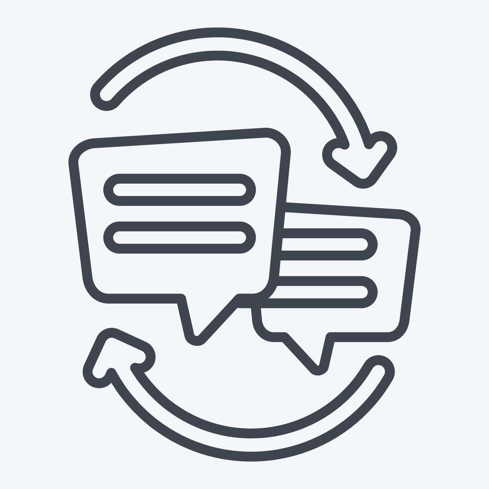 Icon Exchanging Opinions. related to Speech symbol. line style. design editable vector
