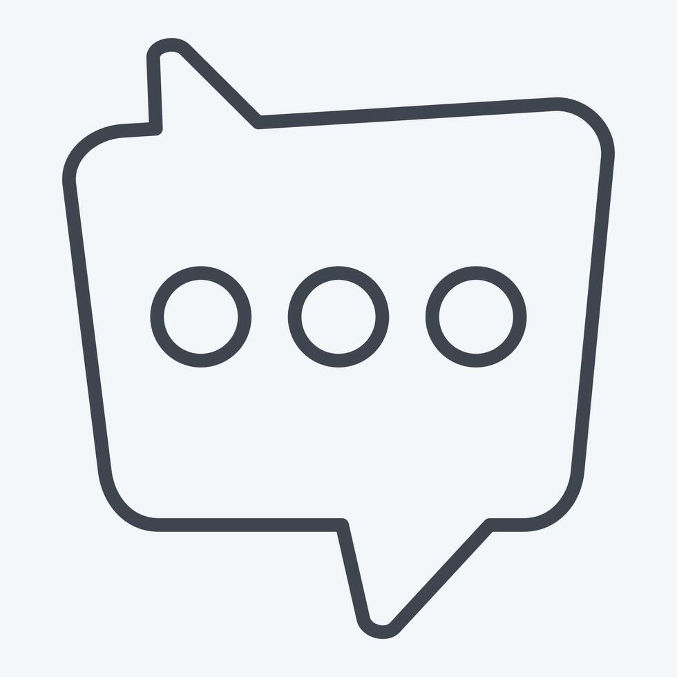 Icon Dual Message. related to Speech symbol. line style. design editable vector