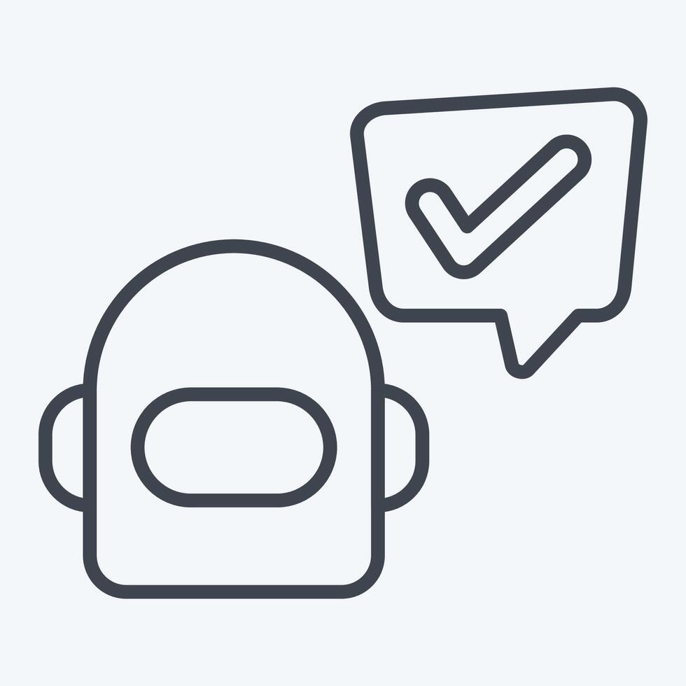 Icon Chatbot. related to Speech symbol. line style. design editable vector
