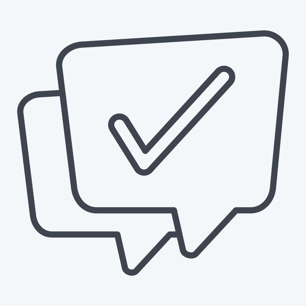 Icon Chat. related to Speech symbol. line style. design editable 1 1 vector