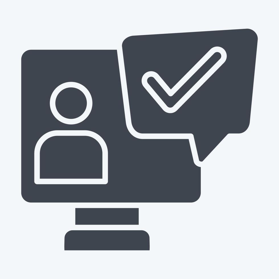 Icon Chat. related to Speech symbol. glyph style. design editable vector