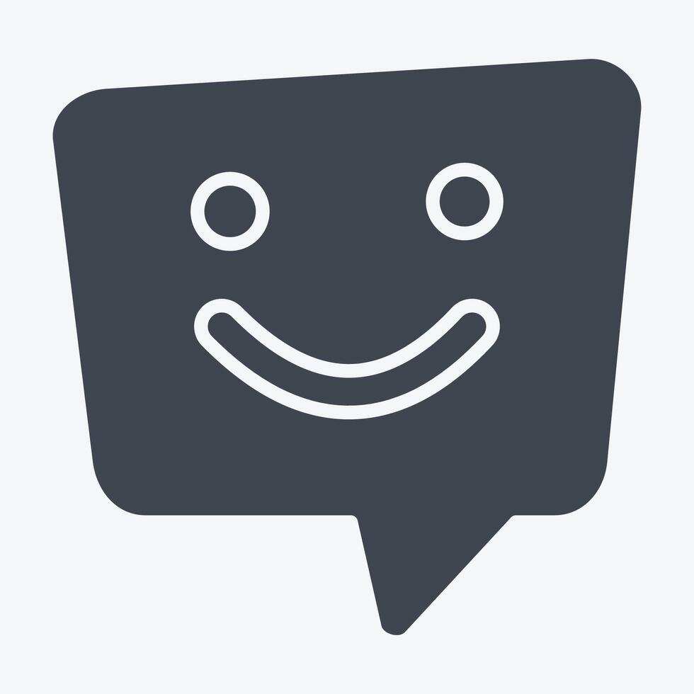 Icon Positive Massage. related to Speech symbol. glyph style. design editable vector