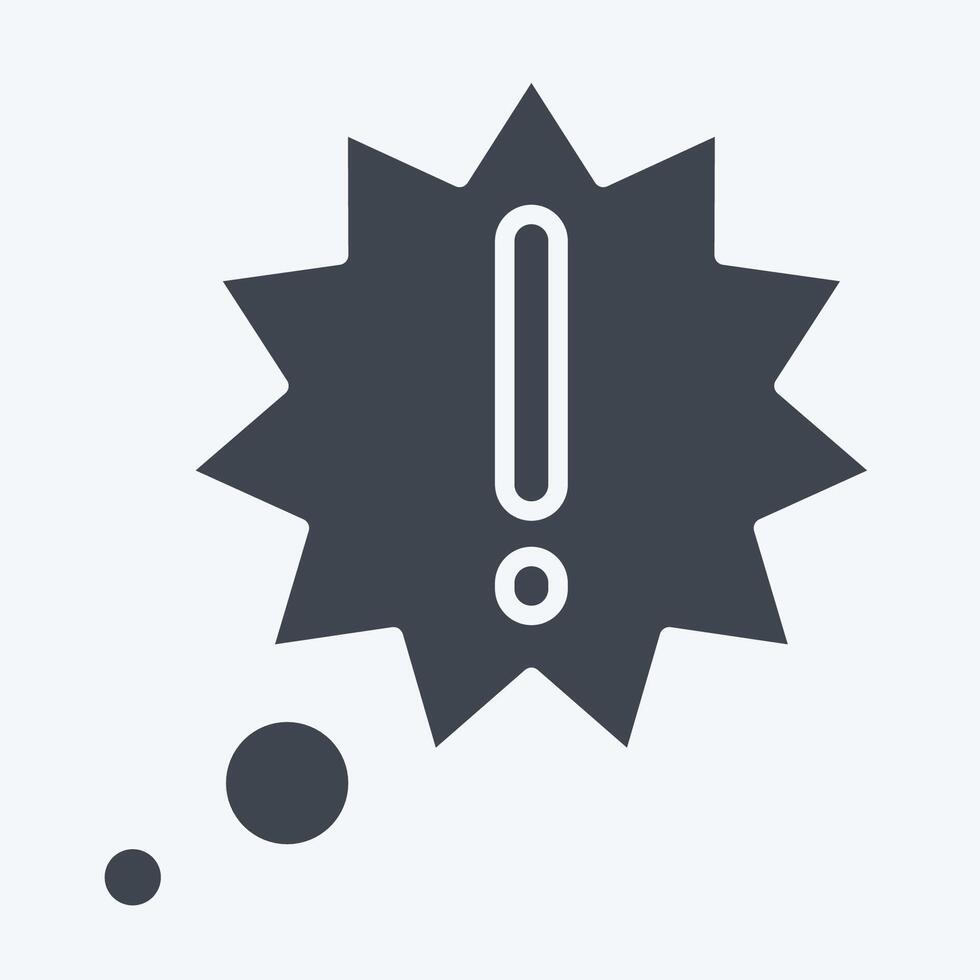 Icon New Idea. related to Speech symbol. glyph style. design editable vector