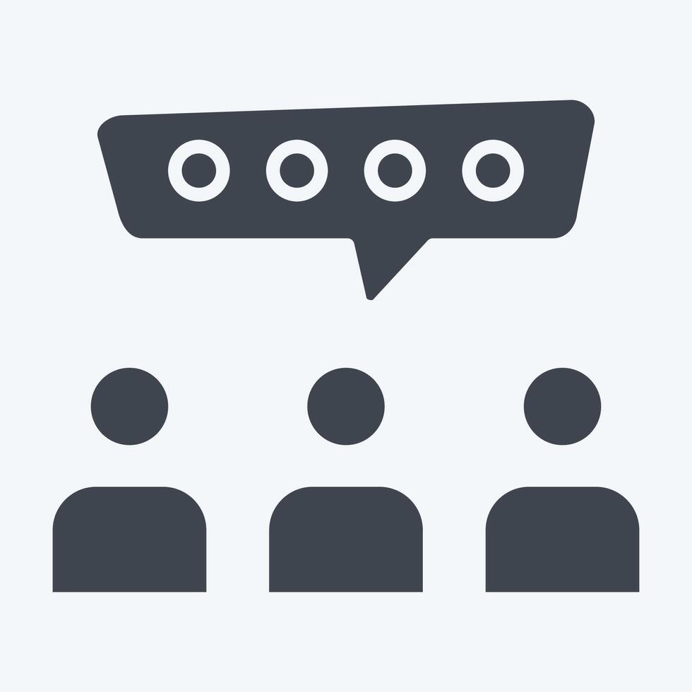 Icon Group Talk. related to Speech symbol. glyph style. design editable vector