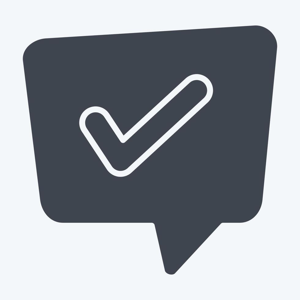 Icon Problem Solving. related to Speech symbol. glyph style. design editable vector
