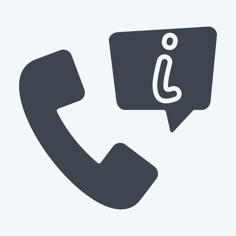 Icon Info Line. related to Speech symbol. glyph style. design editable vector