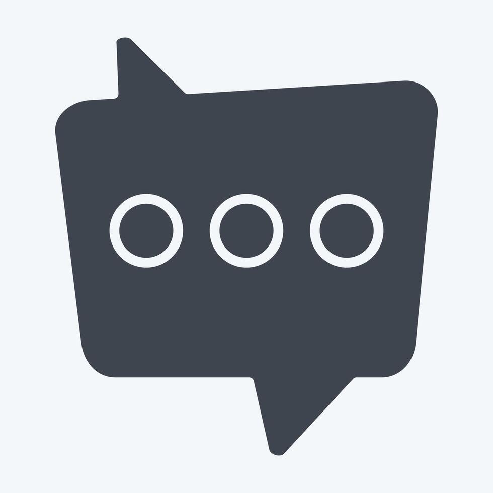 Icon Dual Message. related to Speech symbol. glyph style. design editable vector