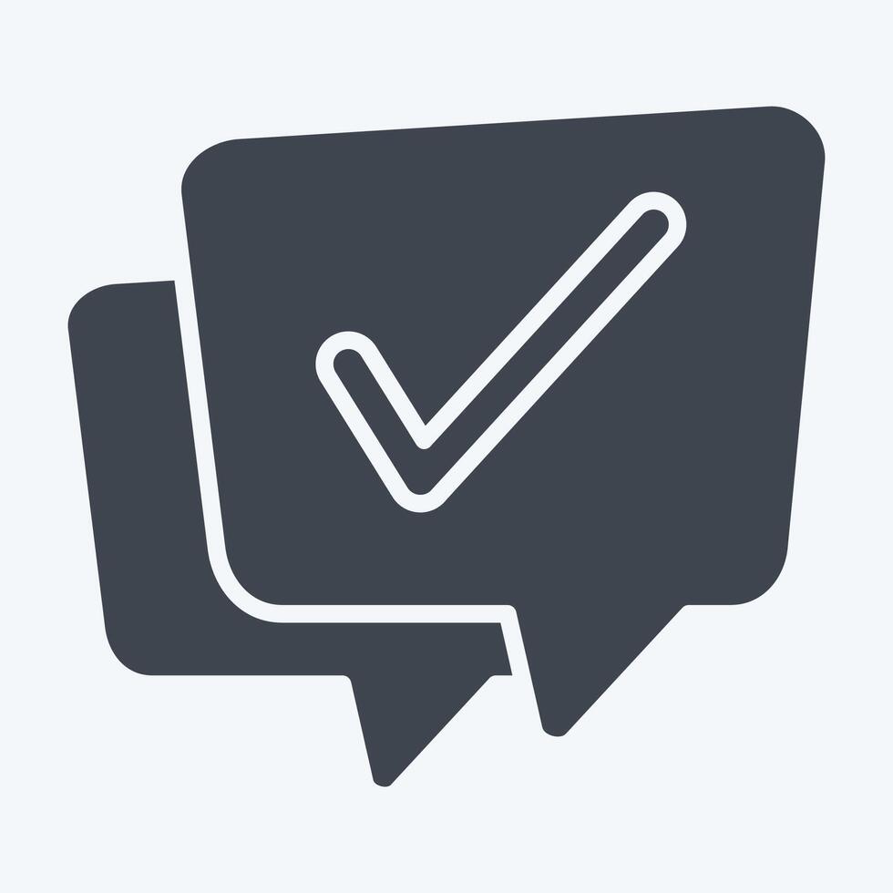 Icon Chat. related to Speech symbol. glyph style. design editable 1 1 vector