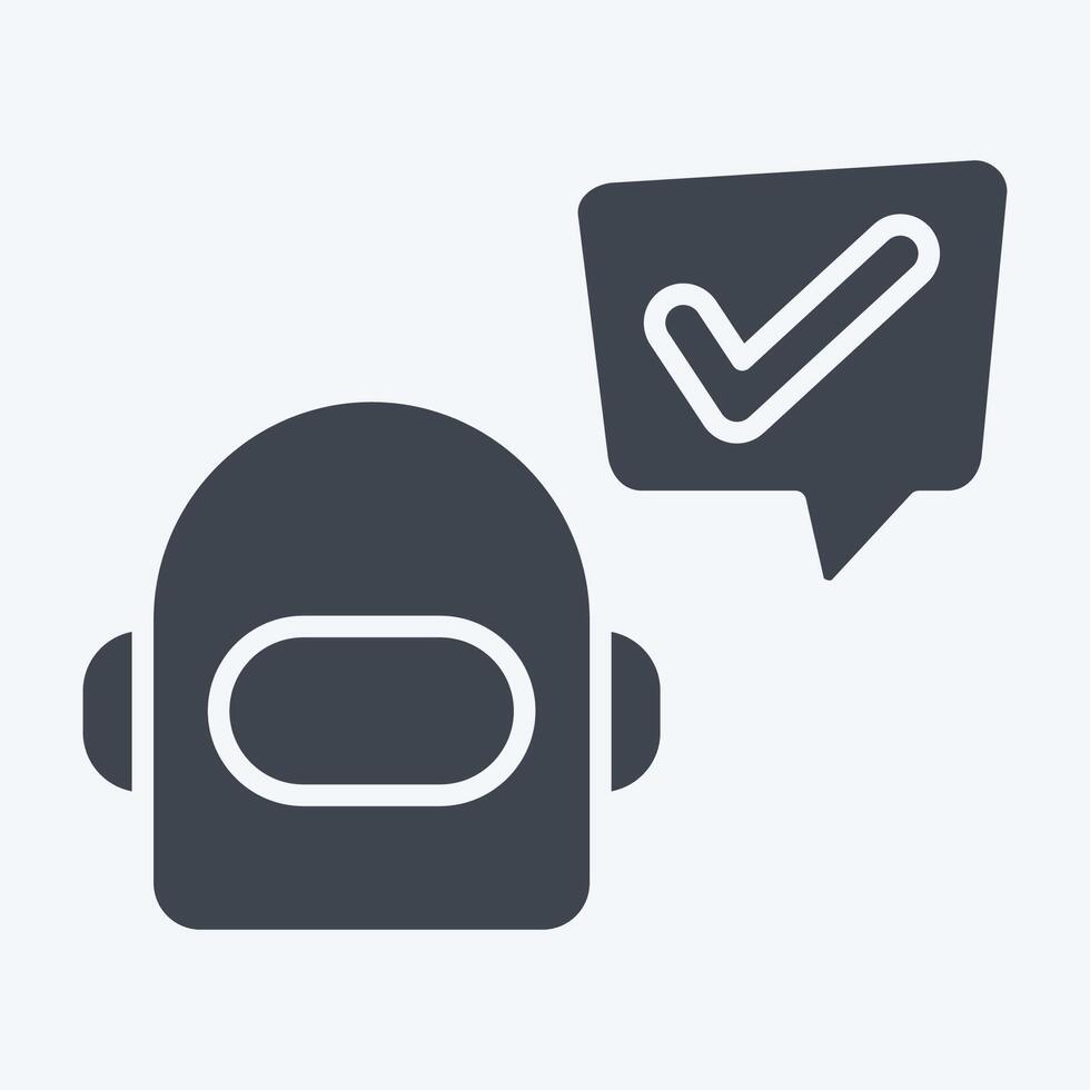 Icon Chatbot. related to Speech symbol. glyph style. design editable vector