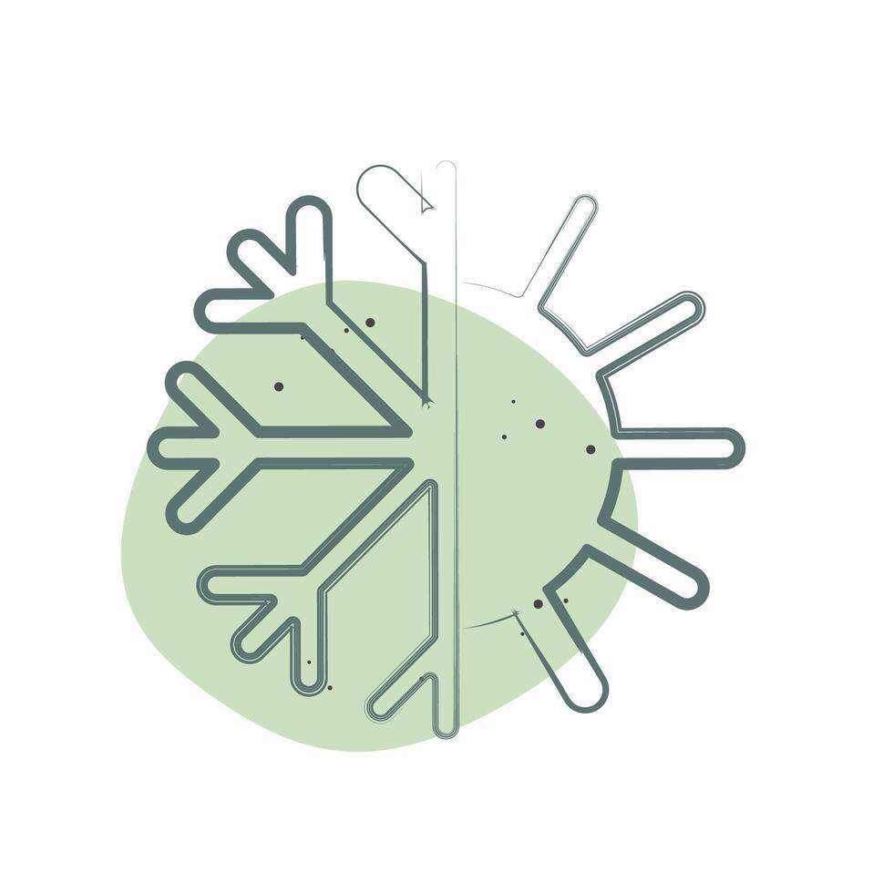 Icon Thermoregulation. related to Bedding symbol. Color Spot Style. design editable vector