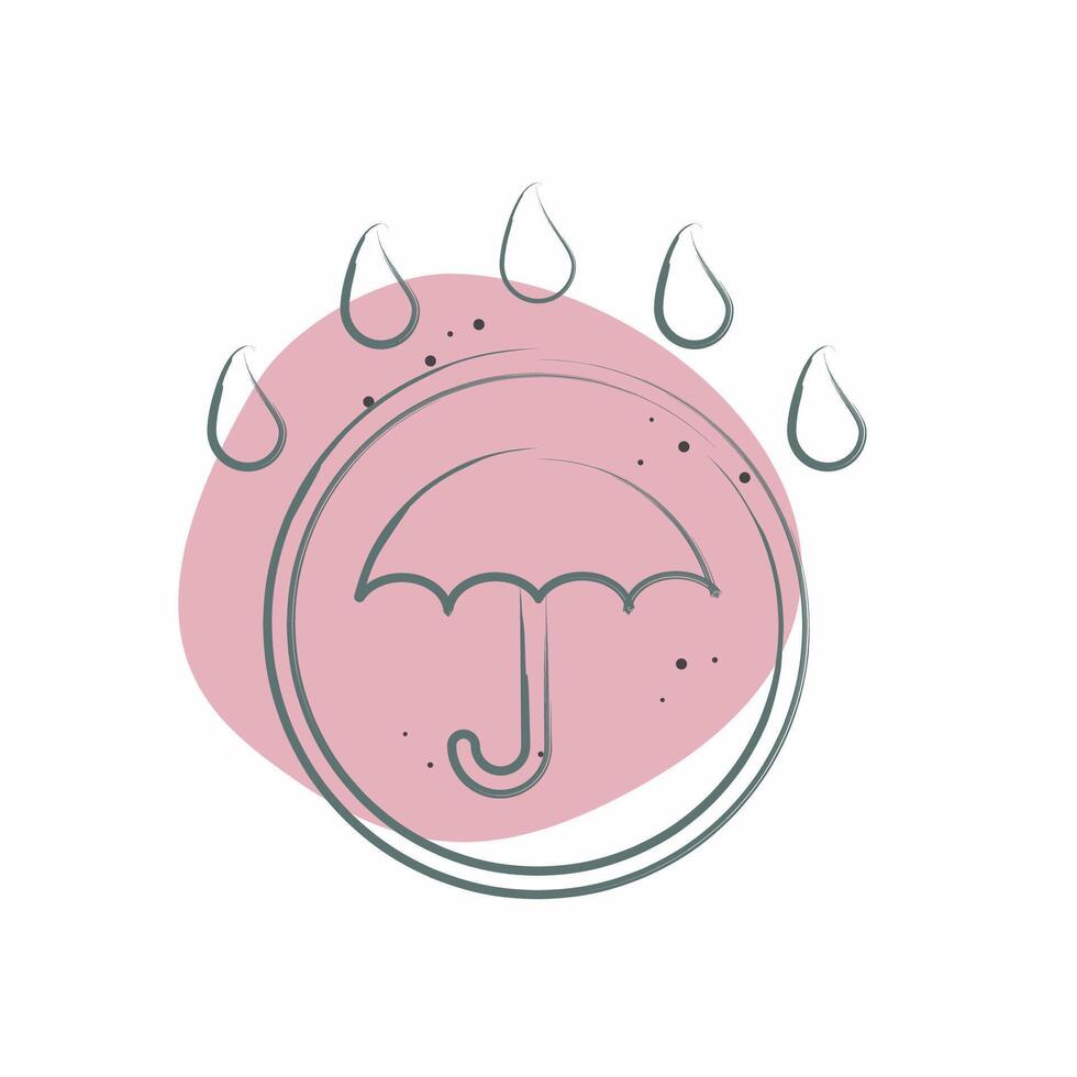 Icon Waterproof. related to Bedding symbol. Color Spot Style. design editable vector