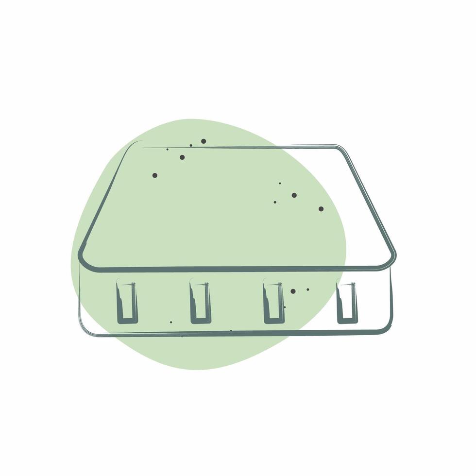 Icon Mattress. related to Bedding symbol. Color Spot Style. design editable vector