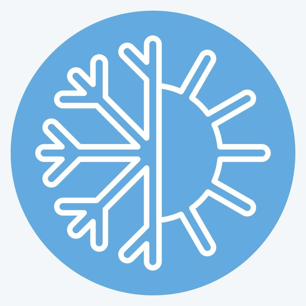 Icon Thermoregulation. related to Bedding symbol. blue eyes style. design editable vector