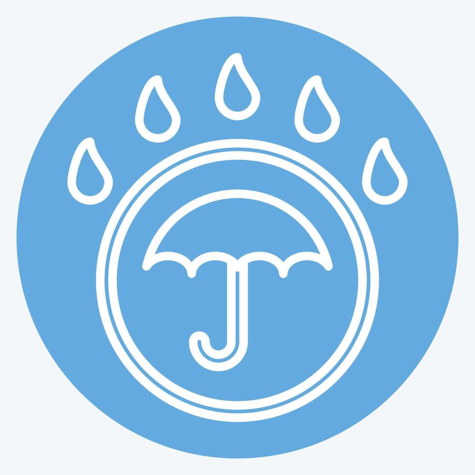 Icon Waterproof. related to Bedding symbol. blue eyes style. design editable vector