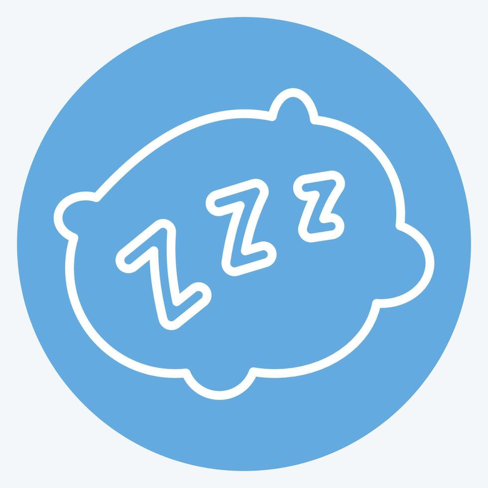 Icon Pillow. related to Bedding symbol. blue eyes style. design editable vector