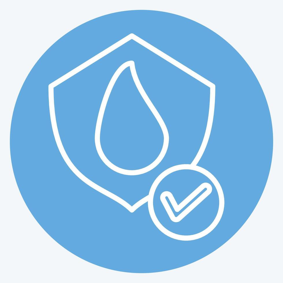 Icon Shield. related to Bedding symbol. blue eyes style. design editable vector