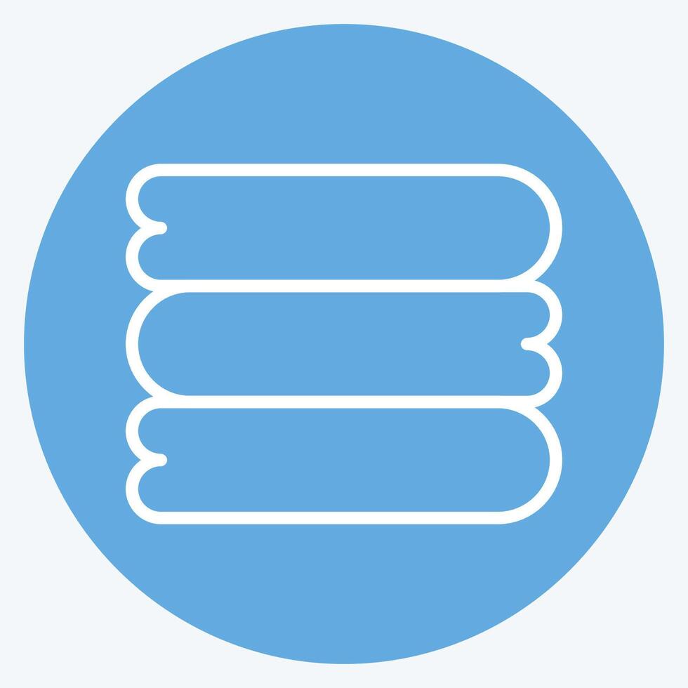 Icon Sheets. related to Bedding symbol. blue eyes style. design editable vector