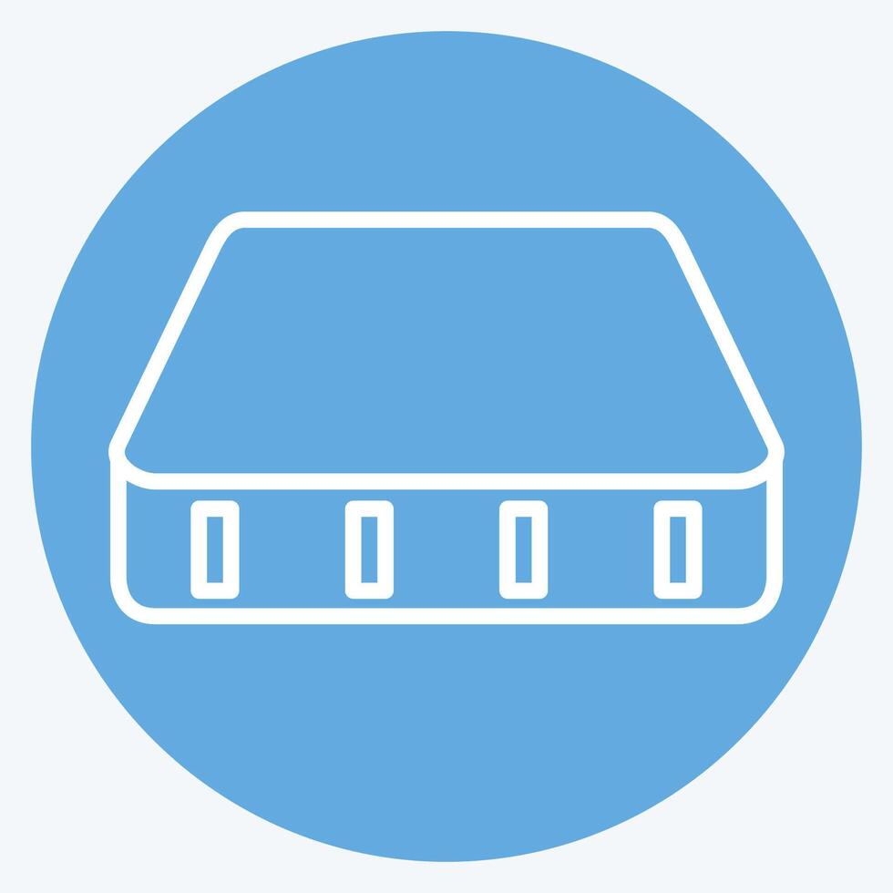 Icon Mattress. related to Bedding symbol. blue eyes style. design editable vector