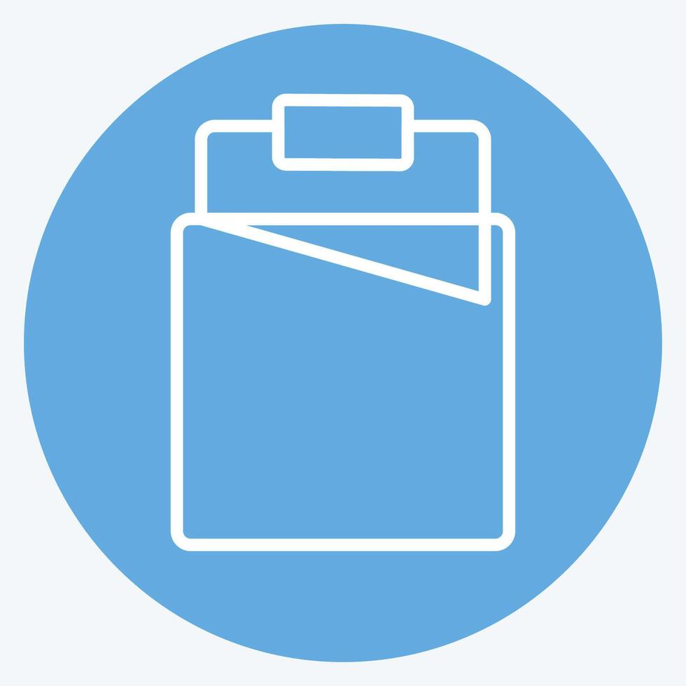 Icon Bed. related to Bedding symbol. blue eyes style. design editable vector