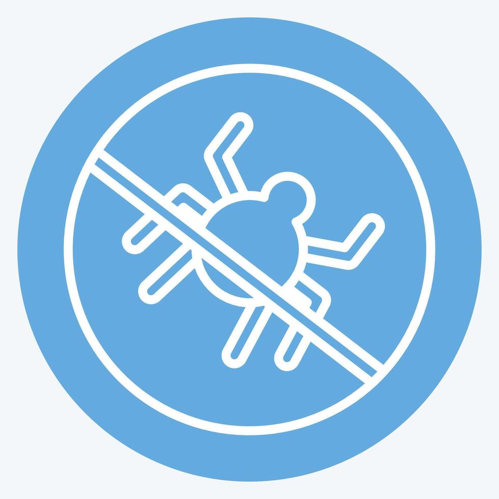 Icon No Bugs. related to Bedding symbol. blue eyes style. design editable vector
