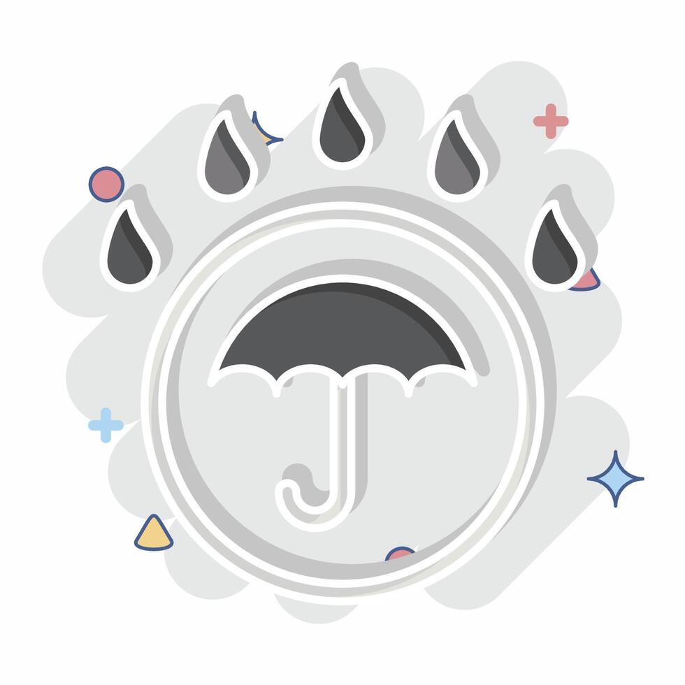 Icon Waterproof. related to Bedding symbol. comic style. design editable vector