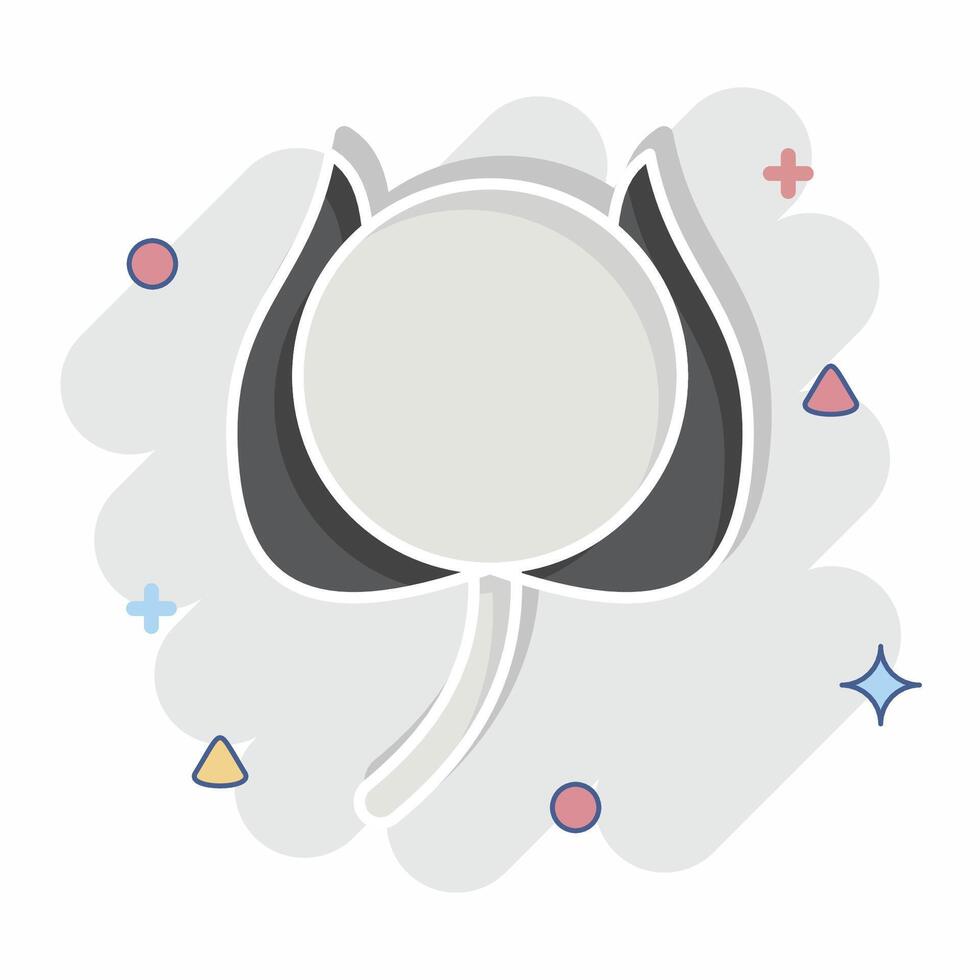 Icon Cotton. related to Bedding symbol. comic style. design editable vector