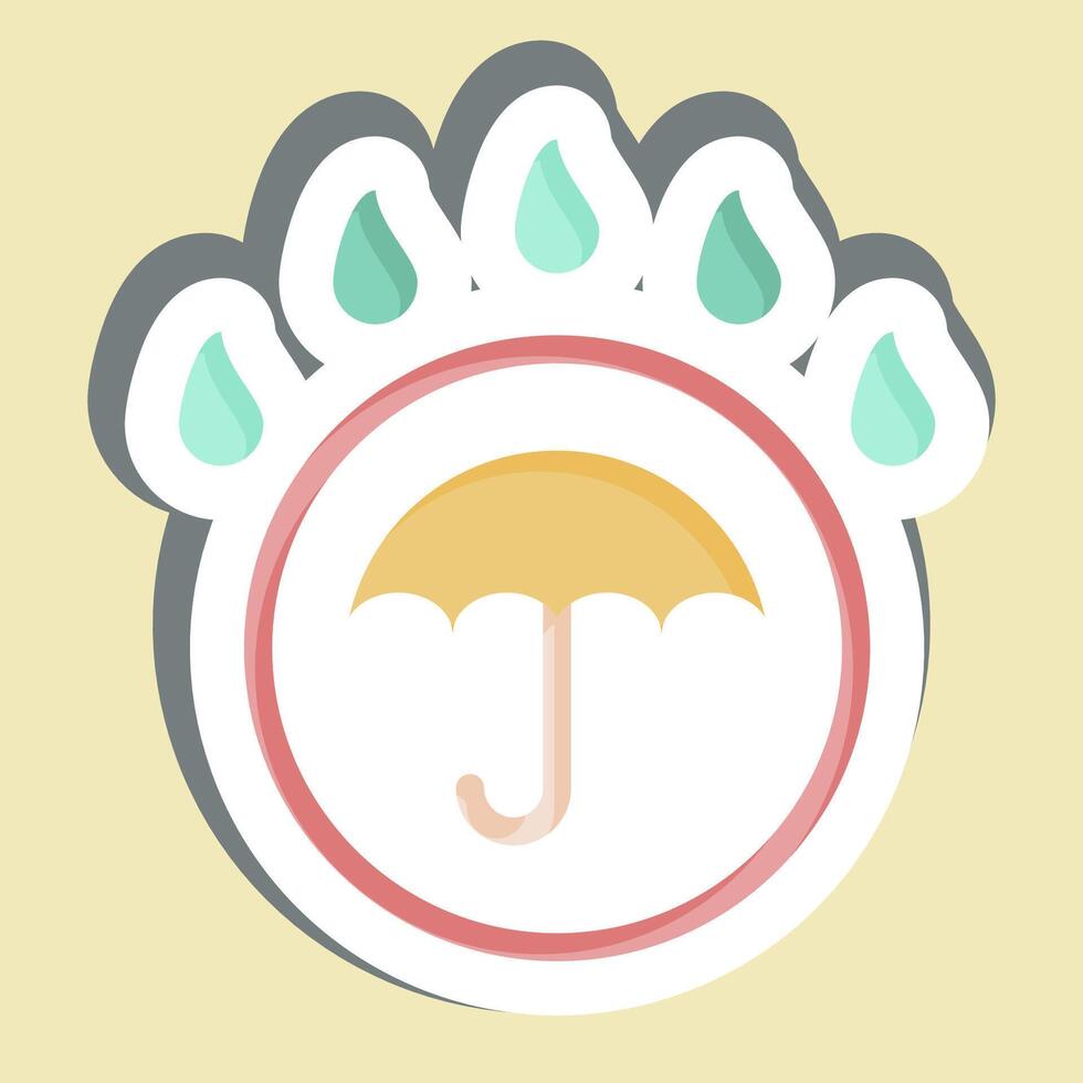 Sticker Waterproof. related to Bedding symbol. design editable vector