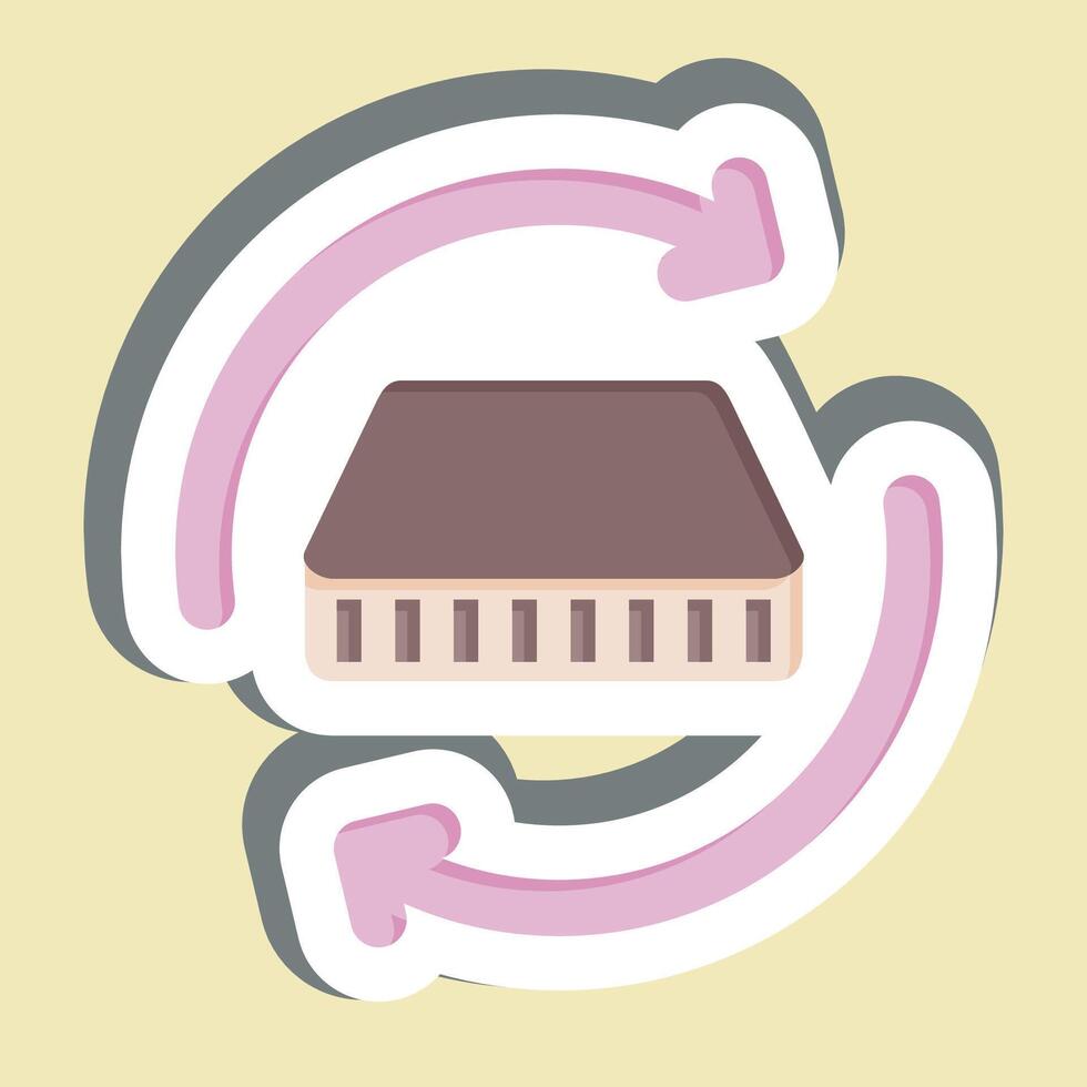 Sticker Mattress 3. related to Bedding symbol. design editable vector
