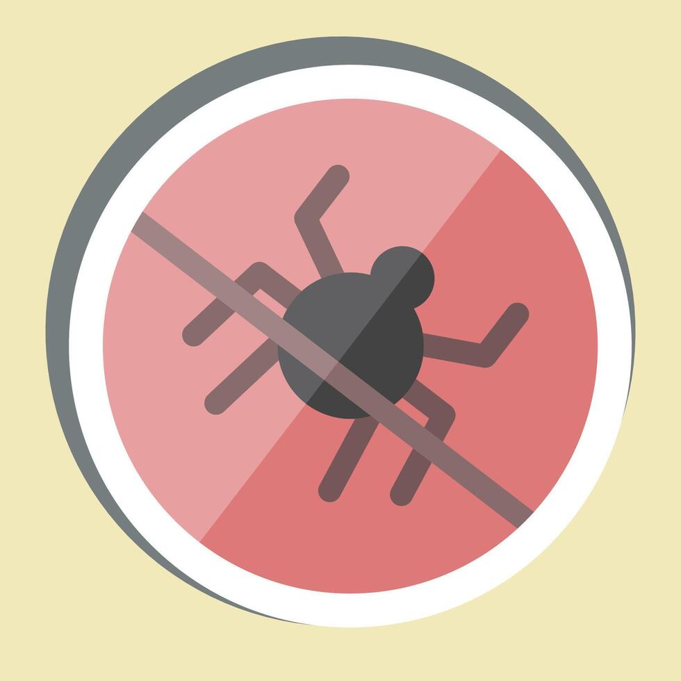 Sticker No Bugs. related to Bedding symbol. design editable vector