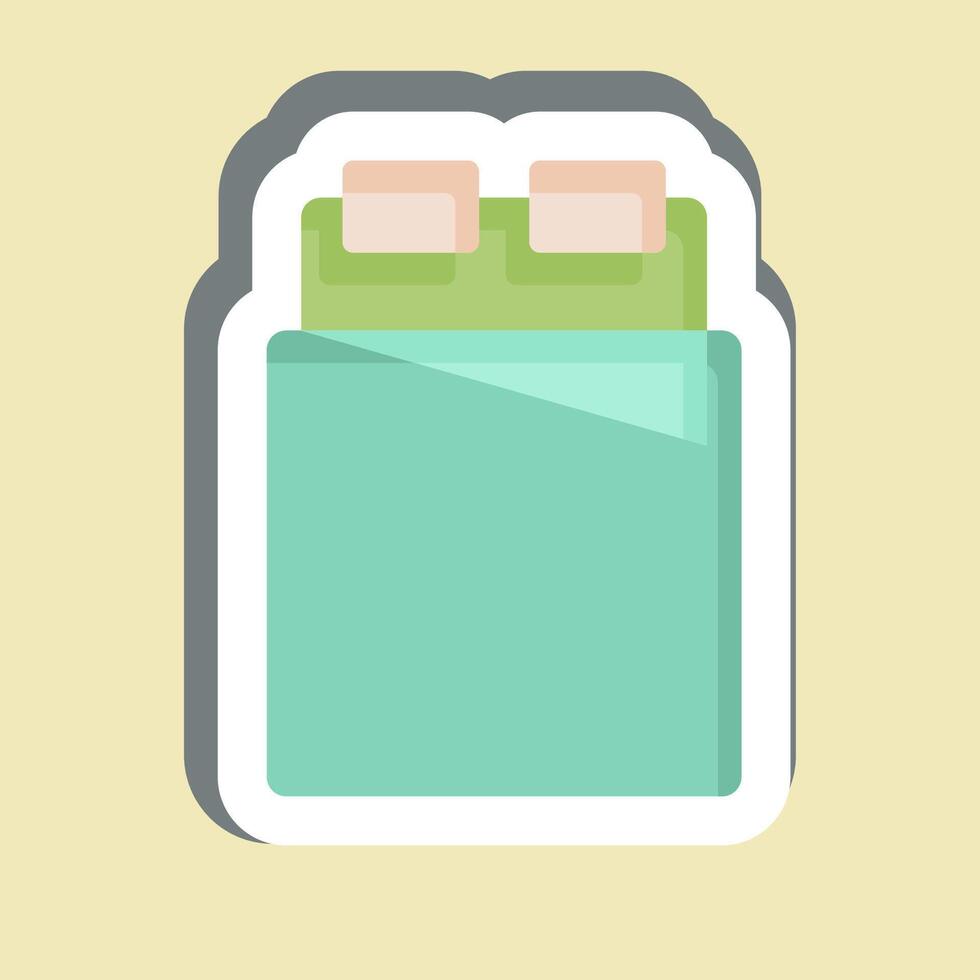 Sticker Bed 2. related to Bedding symbol. design editable vector