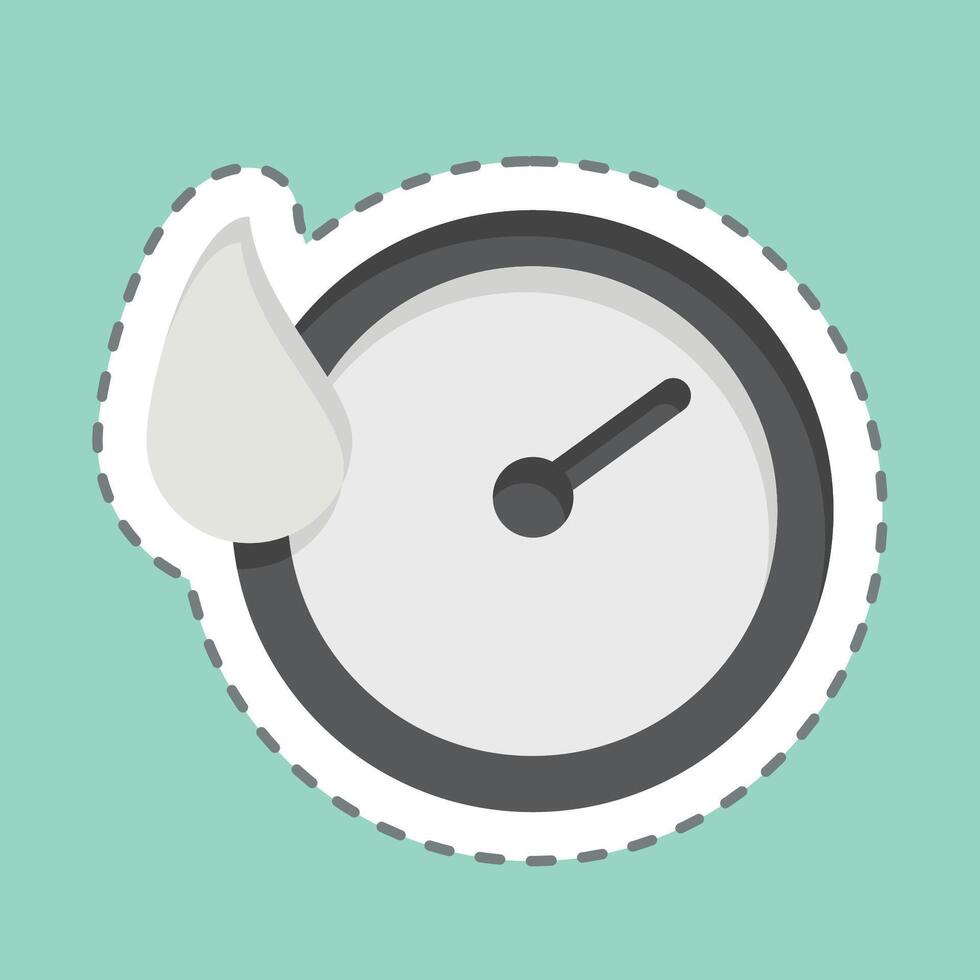 Sticker line cut Quick Dry. related to Bedding symbol. design editable vector