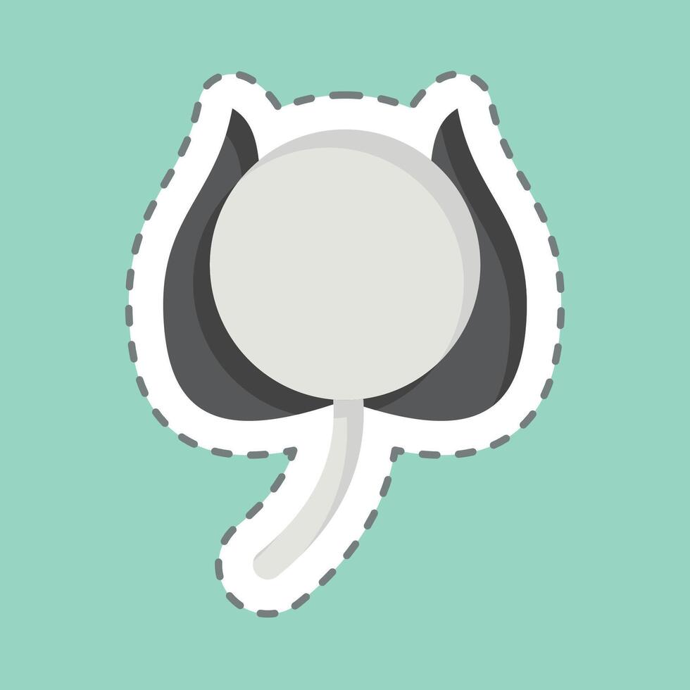 Sticker line cut Cotton. related to Bedding symbol. design editable vector