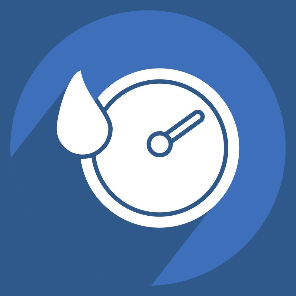 Icon Quick Dry. related to Bedding symbol. long shadow style. design editable vector