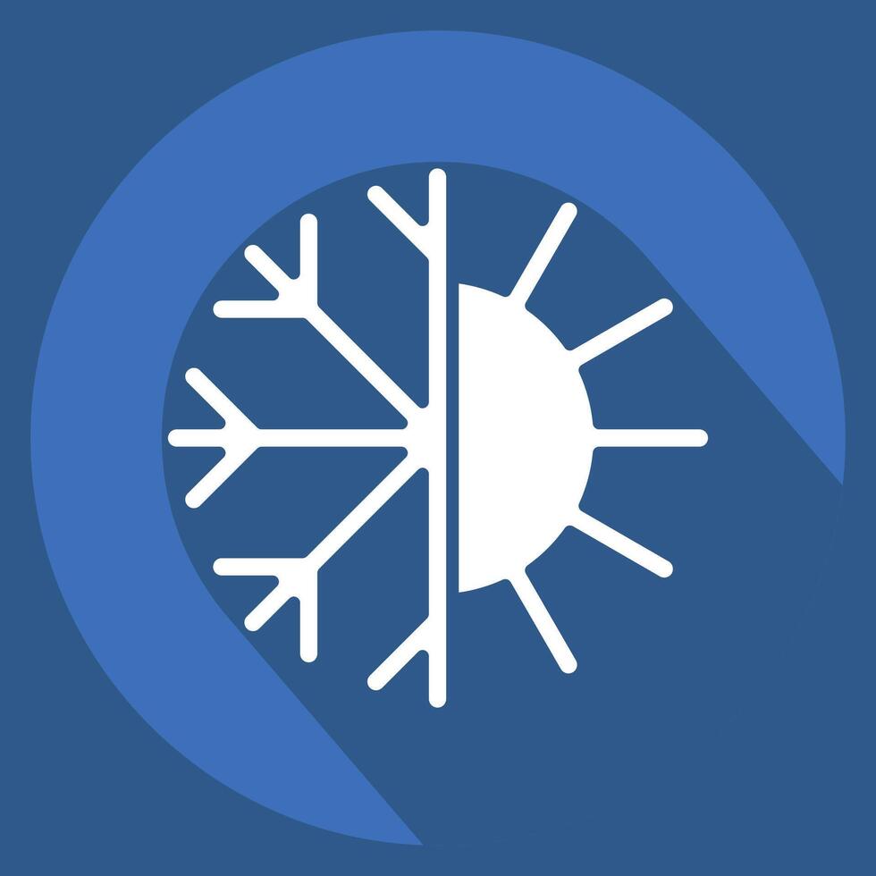 Icon Thermoregulation. related to Bedding symbol. long shadow style. design editable vector