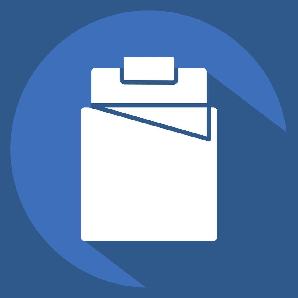 Icon Bed. related to Bedding symbol. long shadow style. design editable vector