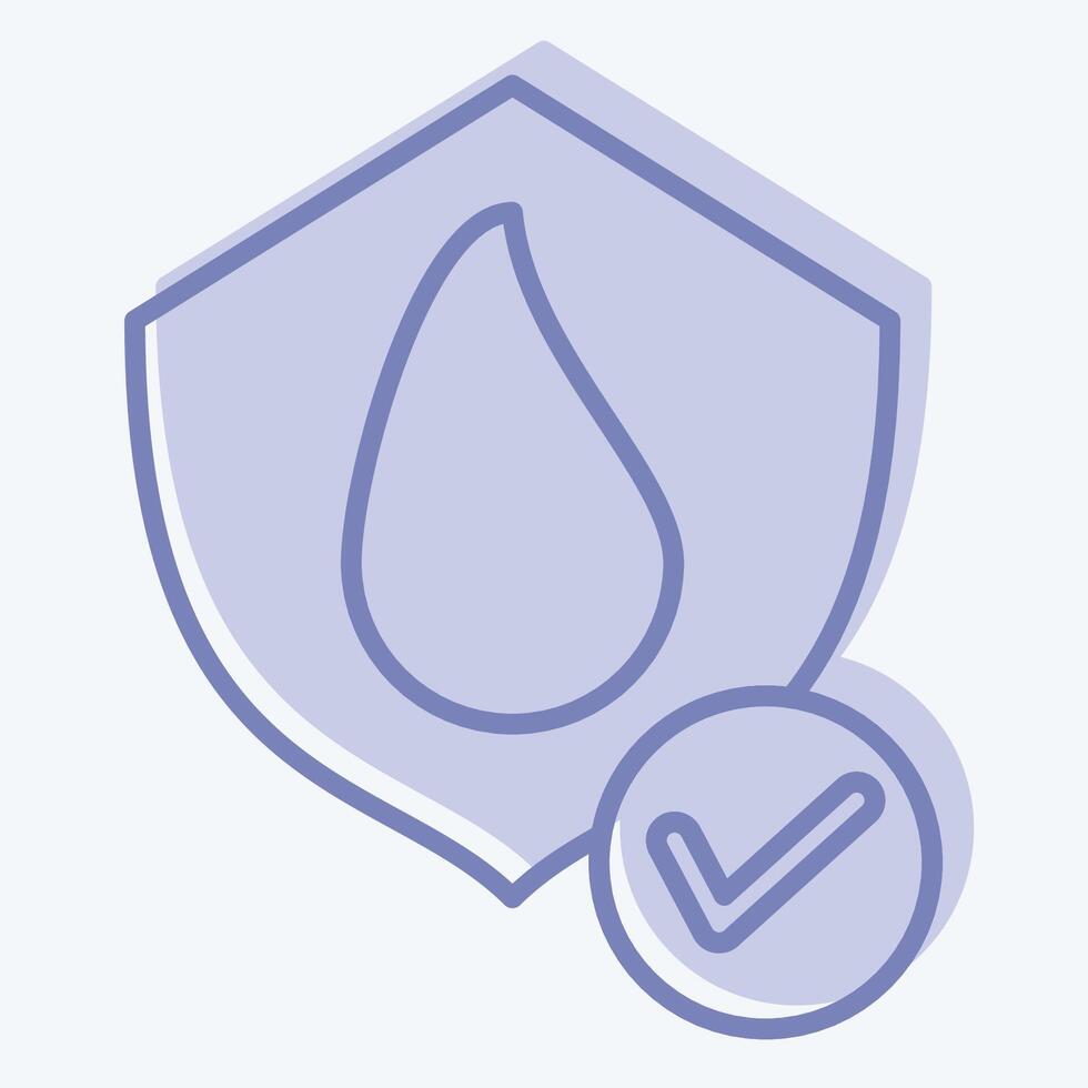 Icon Shield. related to Bedding symbol. two tone style. design editable vector