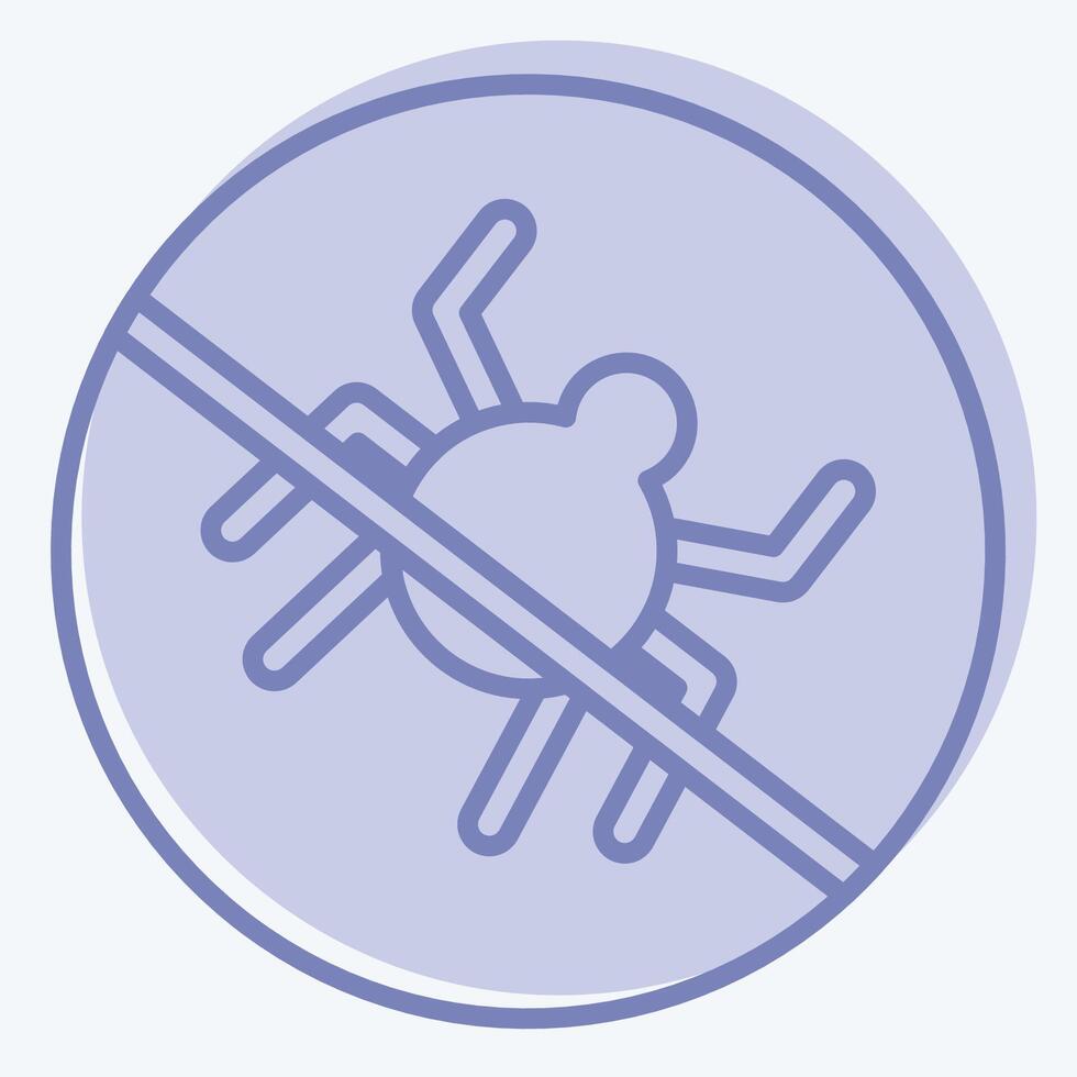 Icon No Bugs. related to Bedding symbol. two tone style. design editable vector