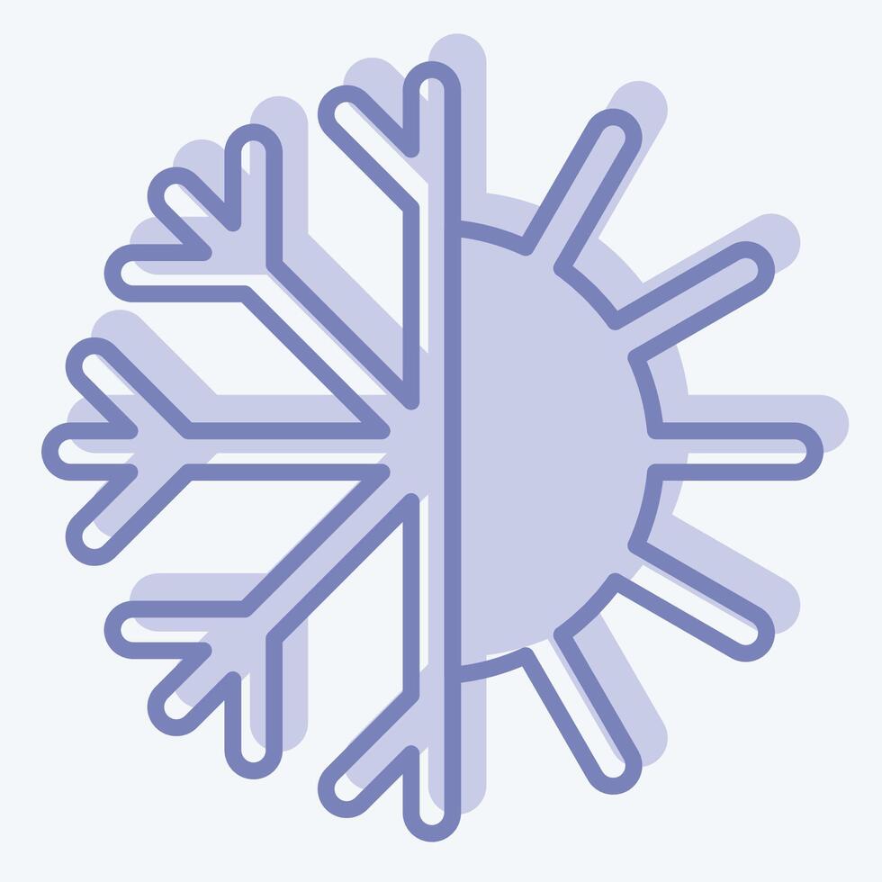 Icon Thermoregulation. related to Bedding symbol. two tone style. design editable vector