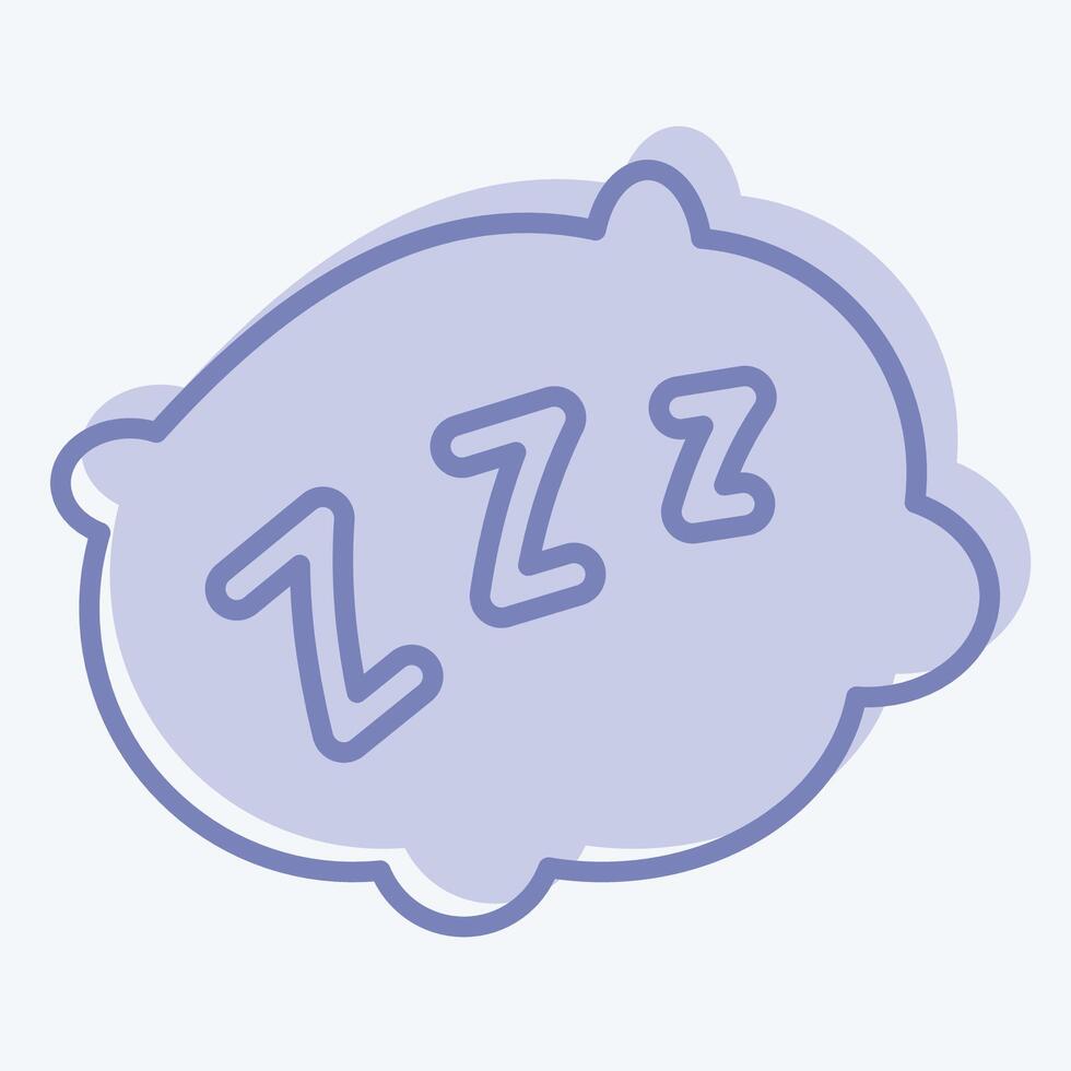 Icon Pillow. related to Bedding symbol. two tone style. design editable vector