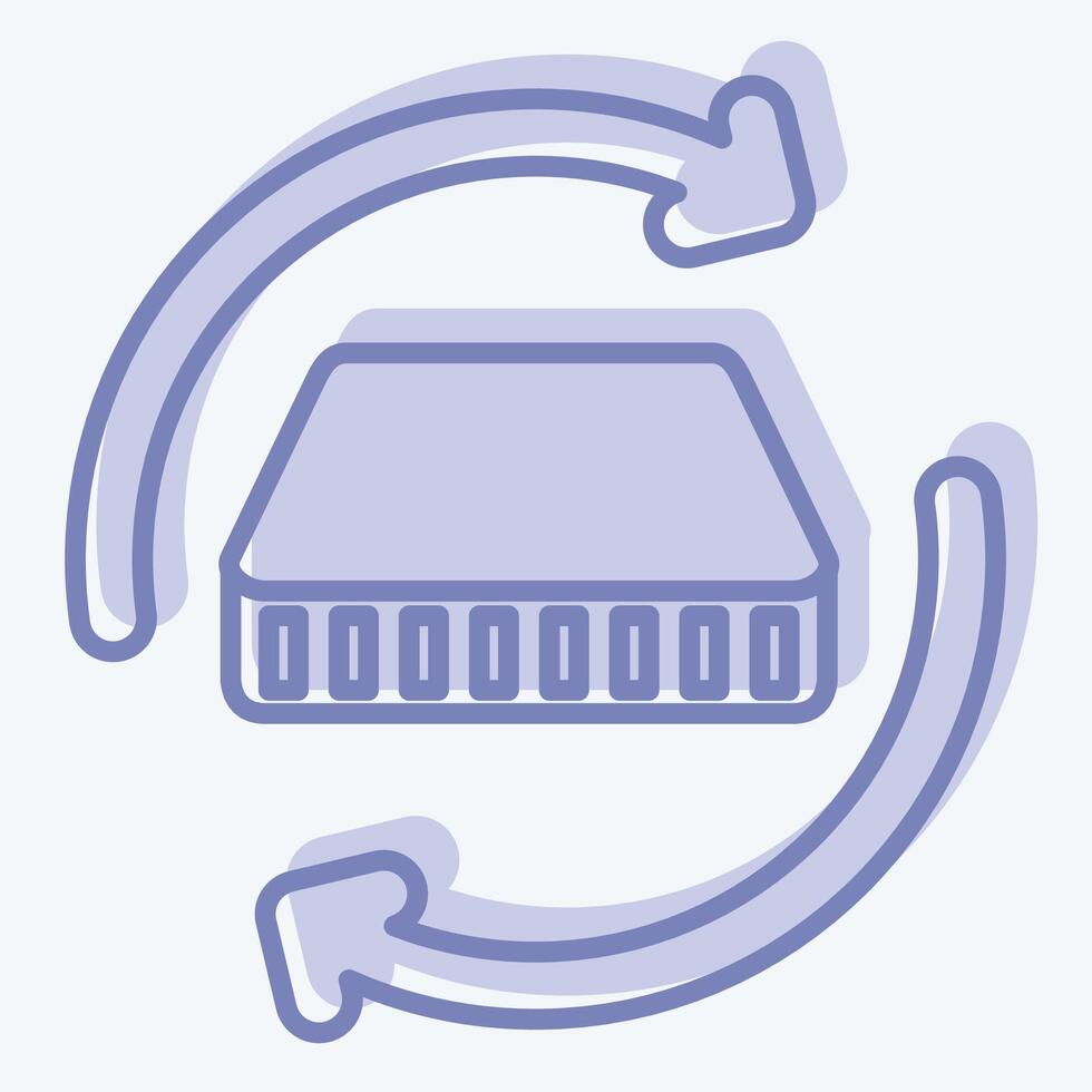 Icon Mattress 3. related to Bedding symbol. two tone style. design editable vector
