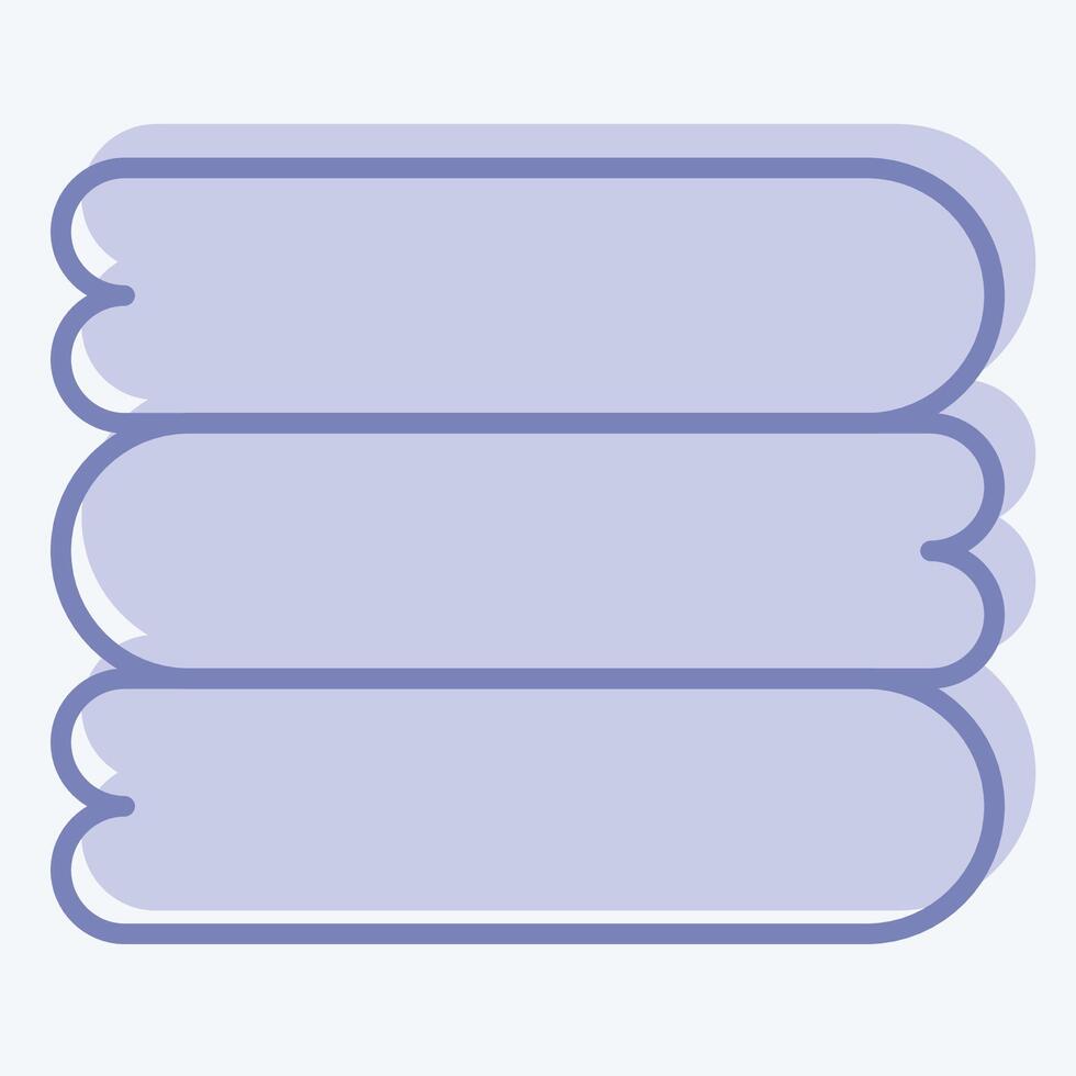 Icon Sheets. related to Bedding symbol. two tone style. design editable vector
