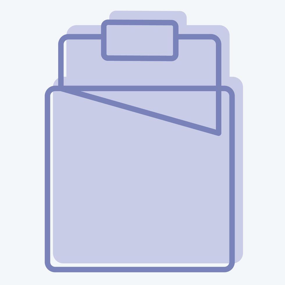 Icon Bed. related to Bedding symbol. two tone style. design editable vector