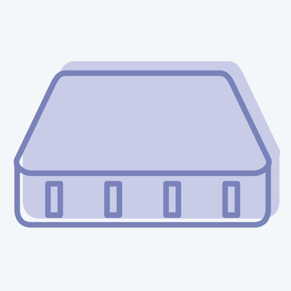 Icon Mattress. related to Bedding symbol. two tone style. design editable vector