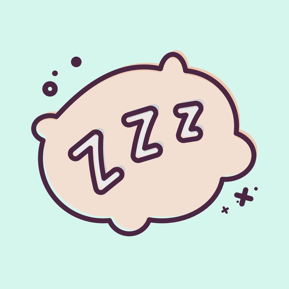Icon Pillow. related to Bedding symbol. MBE style. design editable vector