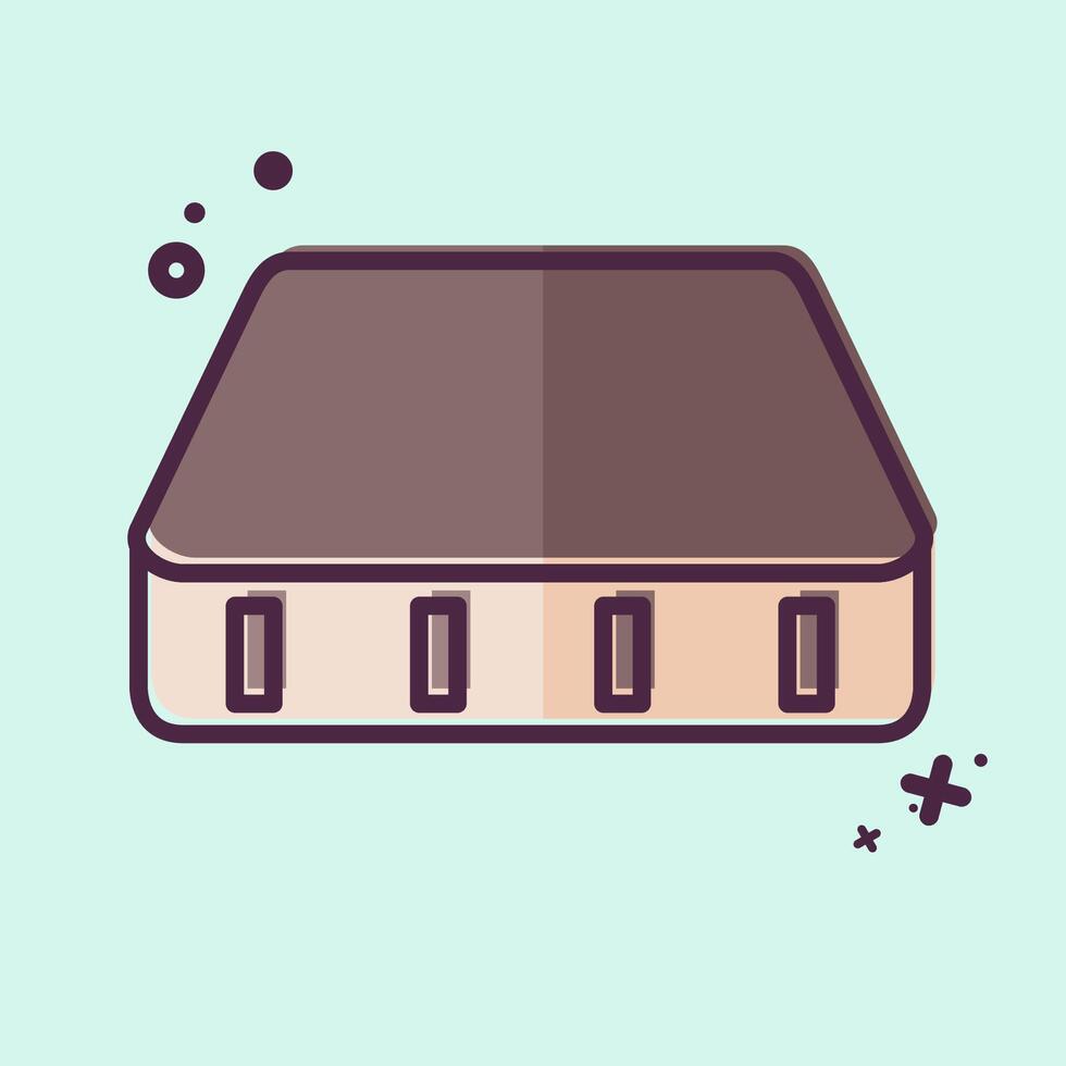 Icon Mattress. related to Bedding symbol. MBE style. design editable vector