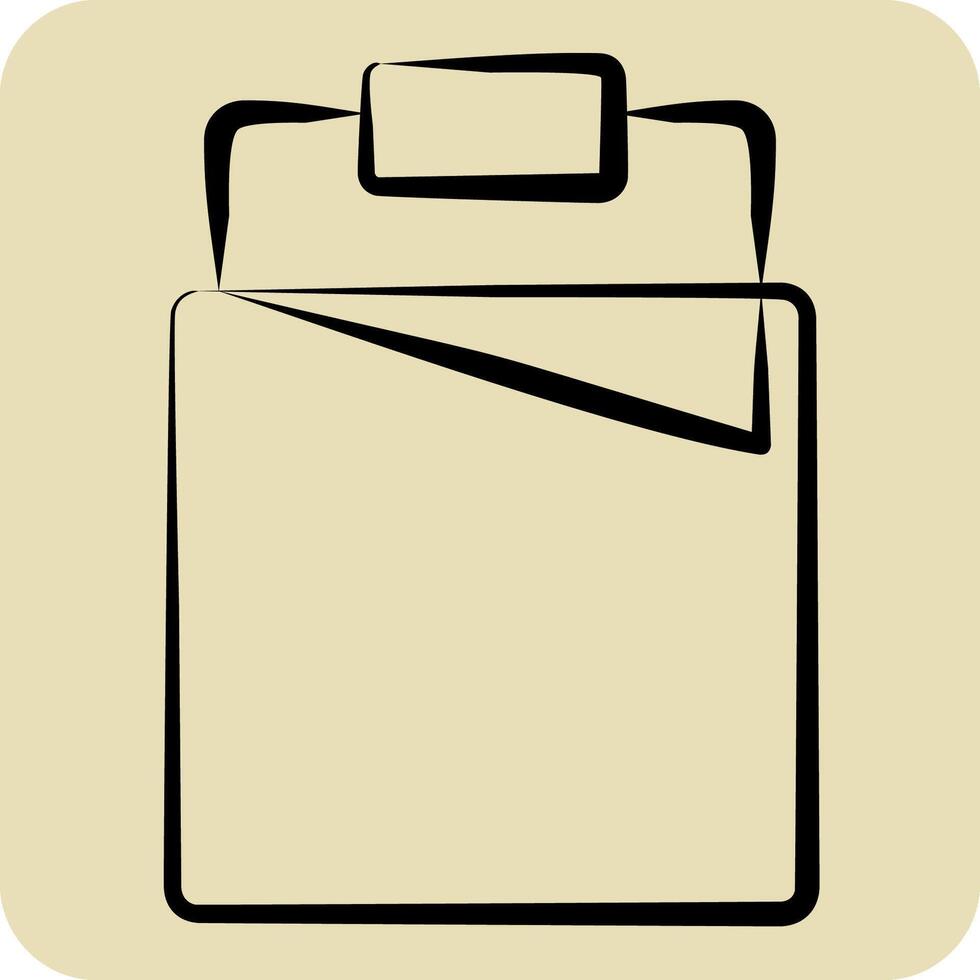 Icon Bed. related to Bedding symbol. hand drawn style. design editable vector