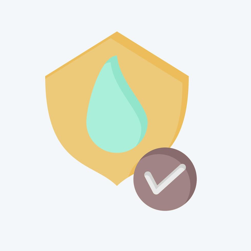 Icon Shield. related to Bedding symbol. flat style. design editable vector