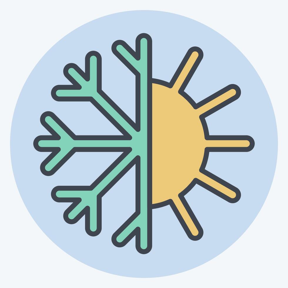 Icon Thermoregulation. related to Bedding symbol. color mate style. design editable vector